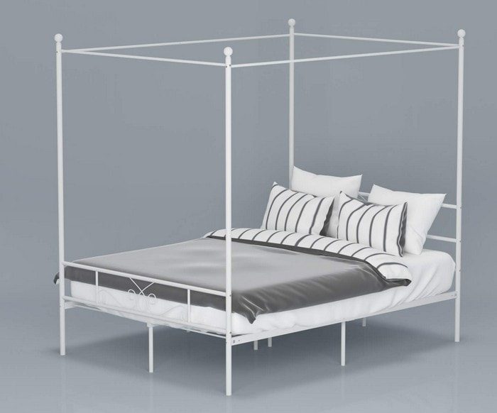 zinus-patricia-white-metal-framed-canopy-four-poster-platform-bed-frame